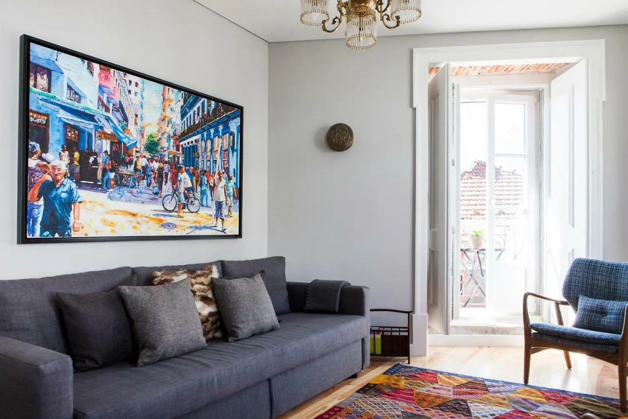 Alfama Sophisticate Flat With Balconies 2Bedrs 2Baths & Ac In 19Th Century Building Historic Center Apartment Lisbon